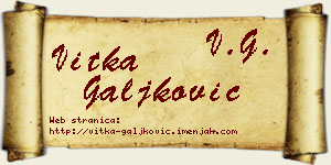 Vitka Galjković vizit kartica
